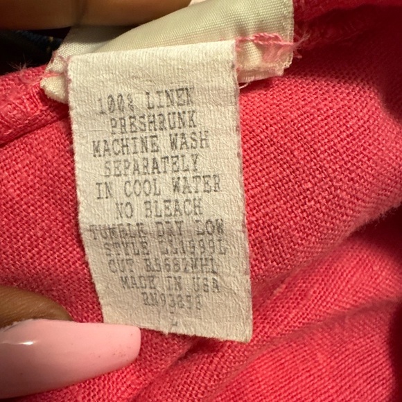 Varsity Pink Linen Hooded Top - Picture 5 of 5